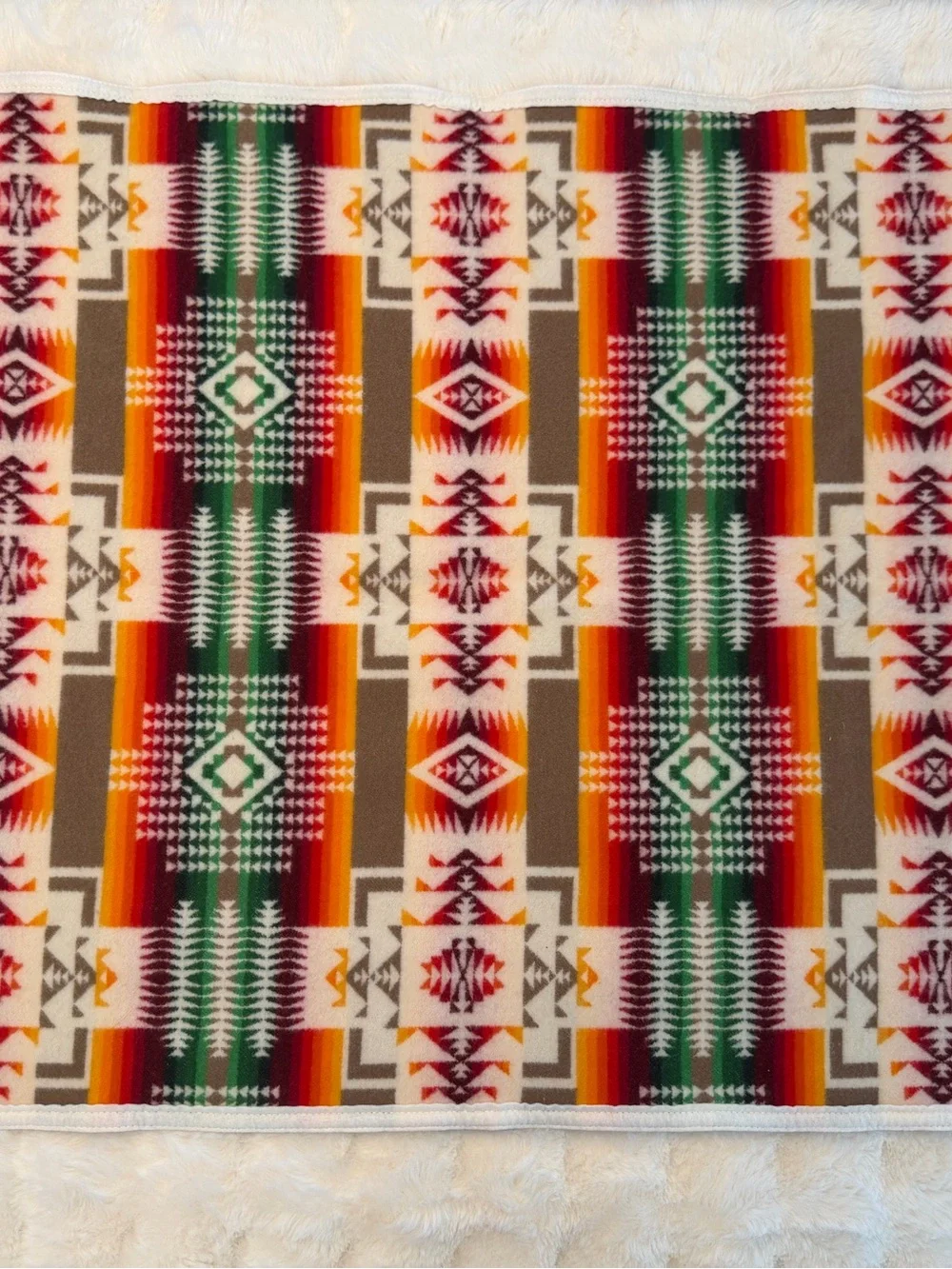 Pendleton Beaver State Wool Chief Joseph Southwest Pattern Baby Blanket